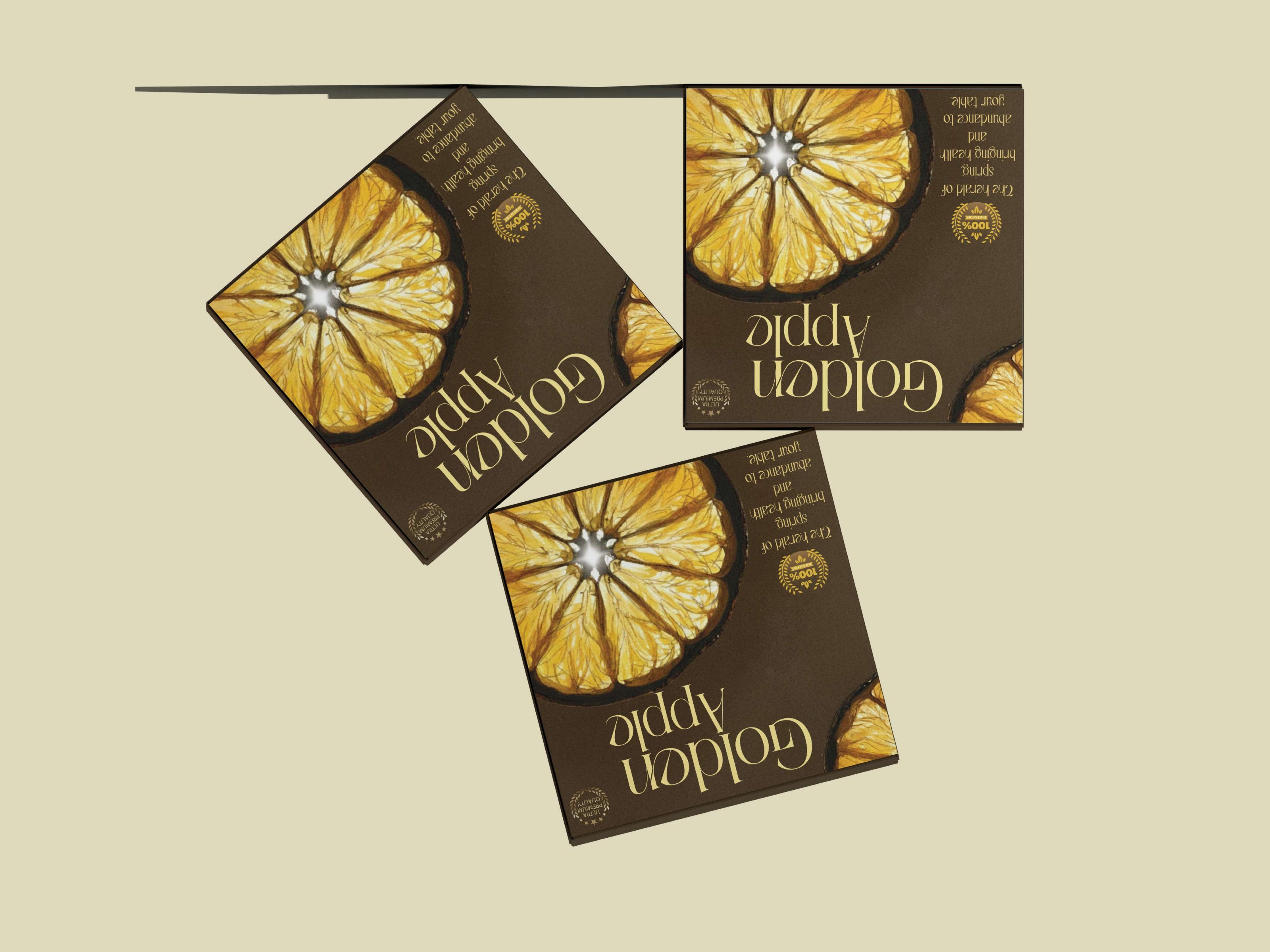 Golden Apple boxes — premium packaging